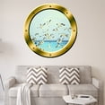 thumbnail image 1 of VWAQ Seagull Wall Decal Flock Of Seagulls Wall Stickers Porthole Peel And Stick - GP37 (20" Diameter), 1 of 2