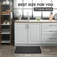 thumbnail image 4 of KOKHUB Kitchen Mat,1/2 Inch Thick Cushioned Anti Fatigue Waterproof Kitchen Rug, Comfort Standing Desk Mat, Doormat Kitchen Floor Mat Non-Skid & Washable for Home, Office, Sink,17.3"x28"- Black, 4 of 7