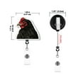 thumbnail image 4 of WIRESTER Set 2pcs Design Acrylic Key Card Holder Belt Clip Reel Id Badge Retractable - Australorp Plymouth Rock Chickens, 4 of 6