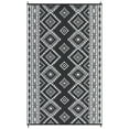 thumbnail image 4 of Senfot 8x10 Area Rugs , Reversible Mats, Modern Area Rug, Plastic Straw Rug, Large Floor Mat for Outdoors, Backyard, Picnic, Patio, Camping,Beach Black White, 4 of 4