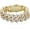 Golden 8.0 Inches, variant on Pulseras Para Hombres Gold Bracelet for Men Diamond Cuban Link Bracelet for Women 3 Row 20mm Miami 14K Gold Plated Iced out Straight Edge Rapper Costume