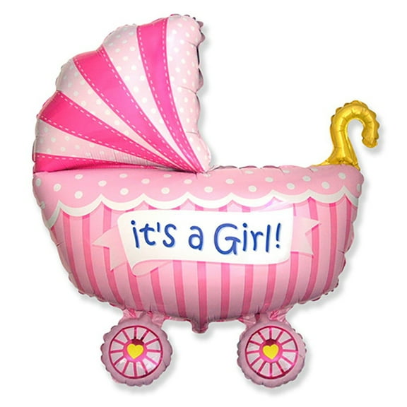35 inch Baby Buggy Girl Foil Mylar Balloon - Party Supplies Decorations