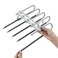 thumbnail image 3 of Ghojet S Shape Non Slip 5-Tier Pants Hanger 11LB, Stainless Steel, 3 of 9