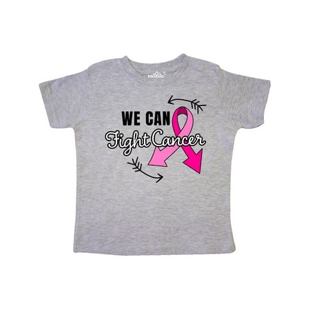 

Inktastic We Can Fight Cancer Breast Cancer Awareness with Pink Ribbon and Arrows Gift Toddler Boy or Toddler Girl T-Shirt
