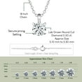thumbnail image 4 of Dazzlingrock Collection 0.50 Cttw Round Solitaire Lab Grown White Diamond Classic Four Prong Pendant Necklace with 18 inch Gold Chain for Women in 14K Solid White Gold, 4 of 5