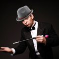 thumbnail image 5 of vlrwzc Grey Classic Bowler Hat, Vintage Round Top Derby Hat for Party and Daily Use, 5 of 7