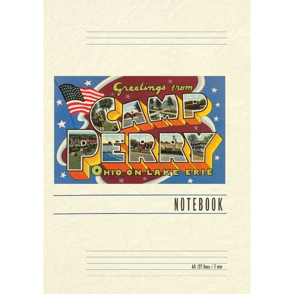 Vintage Lined Notebook Greetings from Camp Perry, (Paperback)