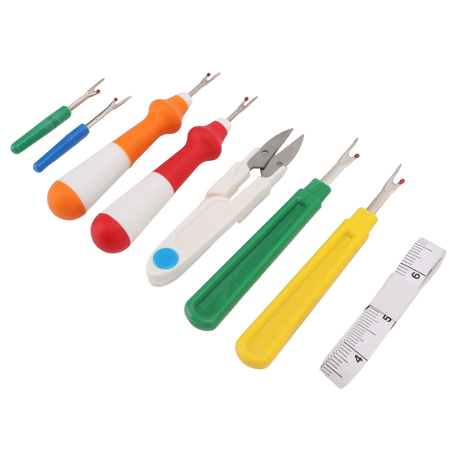 Tebru Seam Remover For Sewing,Sewing Thread Remover Kit,8Pcs Sewing Seam Remover Kit Flat Long Handle Strong Practicality Colorful Seam Assortment Thread Remover Kit For DIY