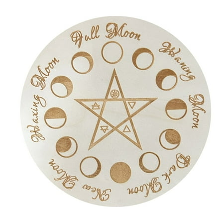 

Pendulum Board Wooden Dowsing Board Divination Metaphysical Message Board for Witchcraft Wiccan Altar Supplies Kit Beginner Witchcraft Supply 8 inch Round Shape