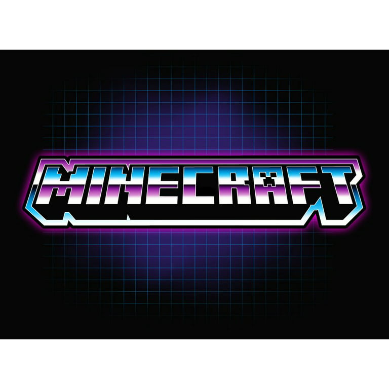 Black Minecraft Chrome T-shirt-Medium Logo Boy\'s
