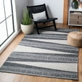 thumbnail image 2 of SAFAVIEH Striped Kilim Juniper Striped Area Rug, Black/Ivory, 6' x 9', 2 of 10