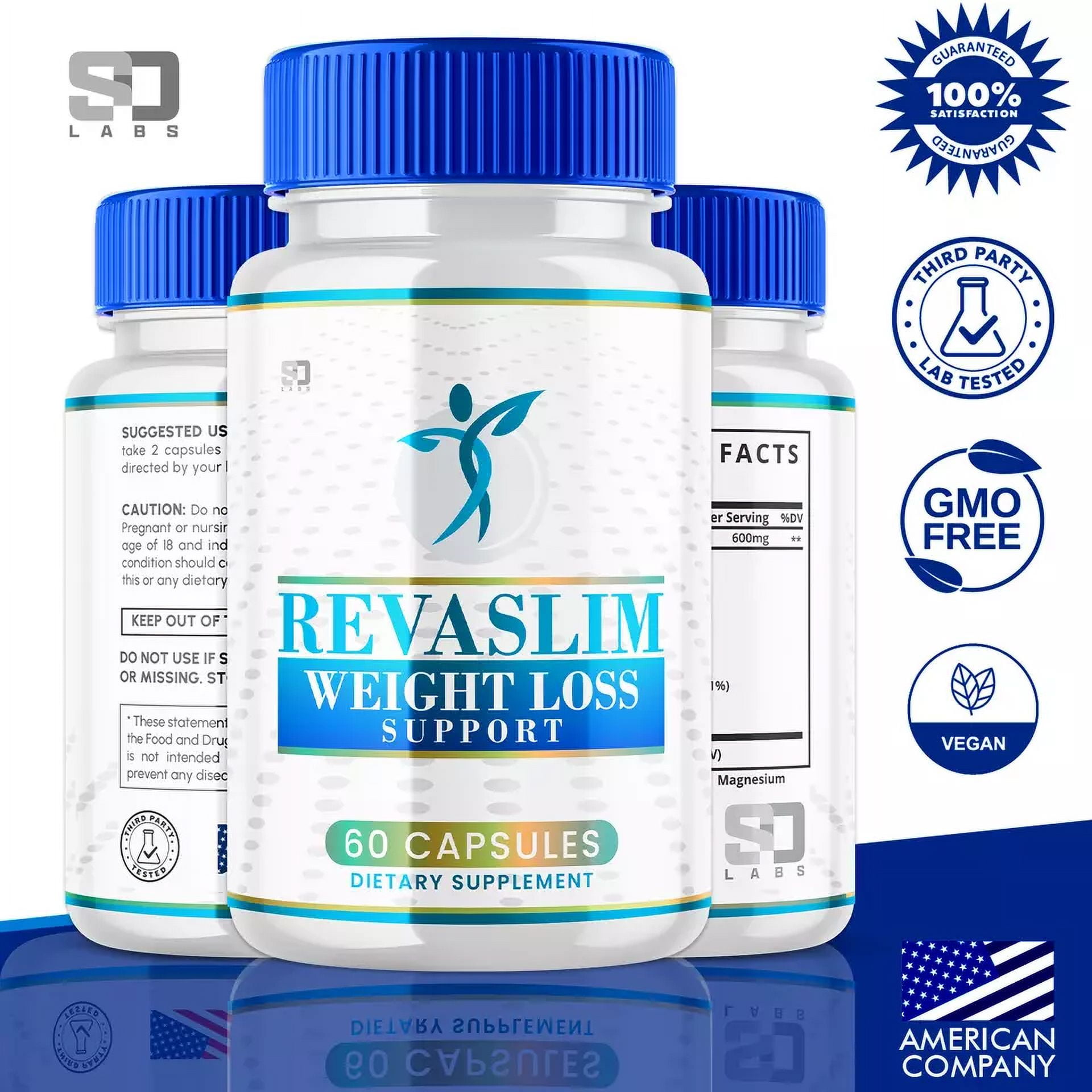 Revaslim - Weight Loss Support Supplement Natural Formula (5 Pack)