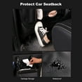 thumbnail image 3 of Yeacher Car Seat Organizer, Car Organizer Back Seat Protector PU Leather Car Storage Organizer with Foldable Table Tray, Tablet Holder, Tissue Box, Multi Pockets (Black 1Piece), 3 of 5