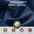 thumbnail image 3 of Baauye 100% Cotton Sheet Set, 1000 Thread Count Durable 4-Piece Bed Sheets with 16" Deep Pocket, Full, Navy Blue, 3 of 8