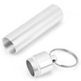 thumbnail image 2 of Mini Pill Holder Case, Practical Silver Aluminium Alloy Keychain Pill Case  For Cod Liver Oil For Capsules For Vitamin E For Pills, 2 of 8