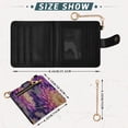 thumbnail image 3 of Small Wallet For Women Bifold Leather Pocket Coin Credit Card Holder With RFID Blocking Light Chrysanthemums, 3 of 6