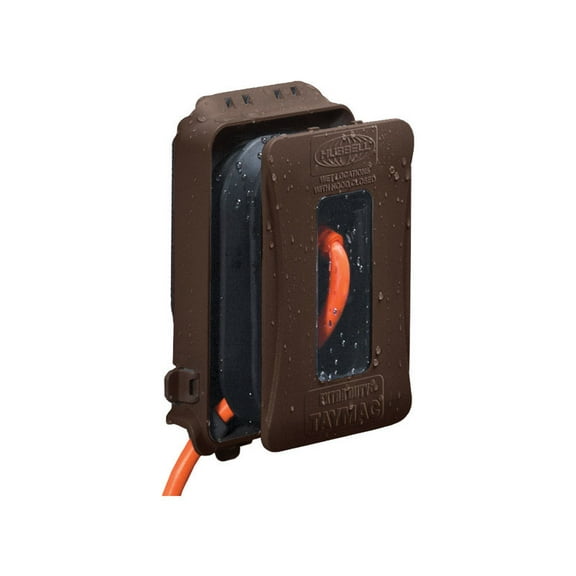 Taymac Extra Duty Single Gang Outdoor Box Cover - Weather-Resistant - Bronze, 1 Count