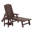 thumbnail image 3 of WestinTrends Aruba 2-Piece Outdoor Patio Chaise Lounge Chair with Wheels & Cup Holder with Patio Side Table, Dark Brown, 3 of 16