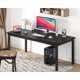 thumbnail image 2 of QinaQin Mesa de comedor industrial de 71 pulgadas para 4 a 6 personas, diseño rectangular con esquinas redondeadas, ideal para cocina o como escritorio amplio, 2 of 7