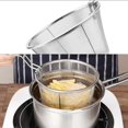 thumbnail image 2 of Panier de Friteuse Rond en Acier Inoxydable de 7 Pouces avec Poignée Pliable pour un Rangement Facile. Idéal pour Frites, Poulet et Plus à la Maison, 2 of 5