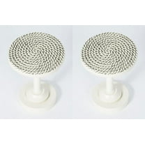 Urbanest Medallion Curtain Holdback – Elegant Drapery Tieback, Farmhouse Drapery Hardware for Stylish Window Treatments, 2 Pieces, Ivory