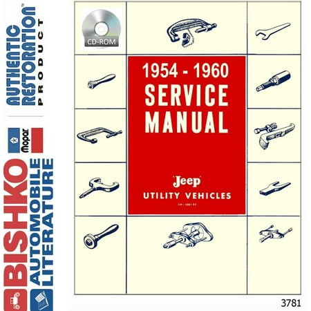 Bishko OEM Digital Repair Maintenance Shop Manual CD for Jeep Truck & Utility Vehicles 1954 - (Best Hard Disk Repair Utility)
