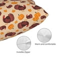 thumbnail image 3 of Goofa Thanksgiving Turkey and Pumpkin Print Plush Throw Pillow Case, Soft Velvet with Hidden Zipper, Decorative Cushion Cover for Sofa, Bed, Car, and Home Décor-20"x30", 3 of 6