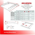 thumbnail image 6 of ADVANING 59"x35" Solid Polycarbonate Door Awning, PA Series, Tinted Gray Sheet, Aluminum Brackets, DA5935-PSS2A, 6 of 7