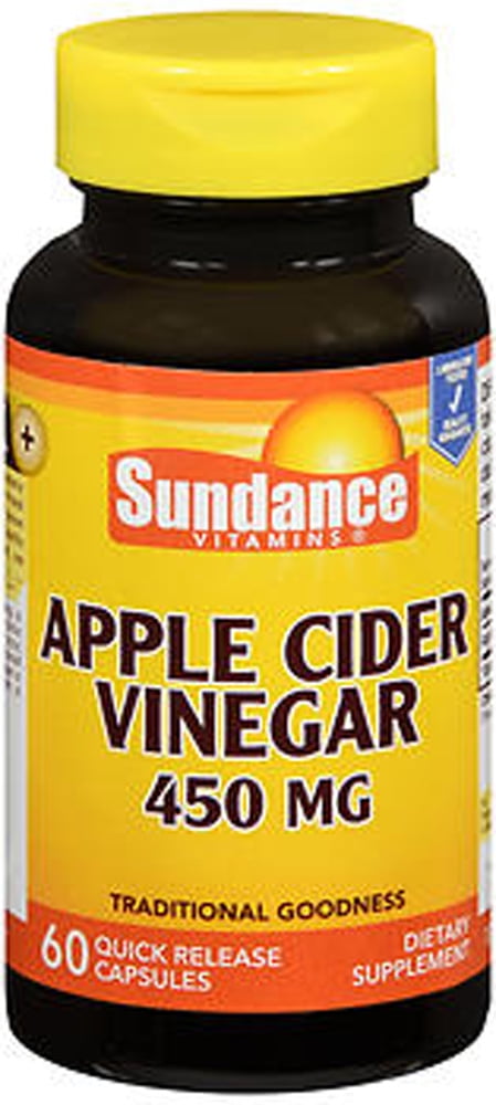Sundance Vitamins Apple Cider Vinegar Capsules, 450 mg, 60 Count