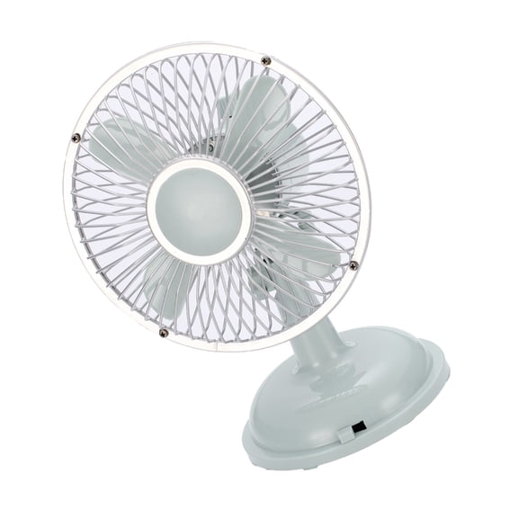 Yammee 2-Speed Oscillating Table Fan 5.7'' Vintaged USB/AA Battery Power Desk Fan Cooling Fan