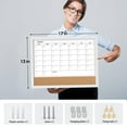 thumbnail image 5 of MaxGear Dry Erase Calendar Boards Monthly Whiteboard Calendar & Corkboard for Wall, Magnetic 17""x13"" Dry Erase Board with Gray Wood Framed, 5 of 7