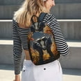 thumbnail image 5 of Lsque Romantic Flower Astronaut Couple Pattern Canvas Daypack, Durable Backpack, High-quality Versatile Backpack,Vintage Compact Backpack-Medium, 5 of 6