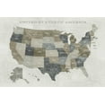 thumbnail image 2 of Schlabach, Sue 18x13 White Modern Wood Framed Museum Art Print Titled - Slate US Map, 2 of 4