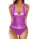 thumbnail image 1 of Gibobby Traje de baño sexy de una pieza Mono de mujer Chaleco sexy Cuello en V Sin mangas(Rosa caliente,CH), 1 of 4