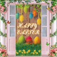 thumbnail image 4 of HongHeng Happy Easter Door Cover Decoration Easter Eggs Bunny theme Banner Welcome Spring Outdoor Indoor Backdrop for Party Decorations Supplies, 4 of 6