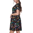 thumbnail image 2 of Vsdgher Basketball pour Femmes Été 2025 Robes Midi Maxi Décontractées Légères Manches Courtes Col Rond Robe de Plage, 2 of 6