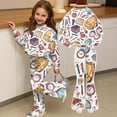 thumbnail image 4 of Grblisyd First Day of School Outfits for Girls Kids 2 Piece Crew Neck Long Sleeve Sweatshirt & Elastic Waist Flare Pants Fall Winter Clothing for 2-8Y, 4 of 7