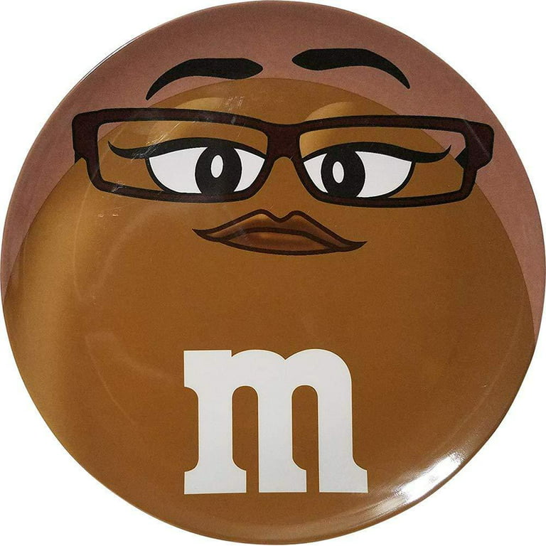 M&M's World Brown Character Big Face Melamine Dinner Plate New