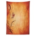 thumbnail image 3 of Ambesonne Orange Tablecloth Rectangular Table Cover, Vintage Style Rose Bloom, 52"x70", Orange Mustard Maroon, 3 of 4