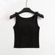 thumbnail image 1 of Camisola de manga corta para mujer con almohadilla para el pecho, sin aros de acero, ropa interior para yoga, pijamas deportivos, pijamas para mujer, 1 of 3