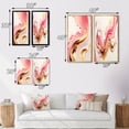 thumbnail image 4 of Designart "Bold Flowing Pink and Gold III" Abstract Spirals Wall Art Set Of 2 - Pink Abstract Gallery Set For Office Decor, 4 of 7