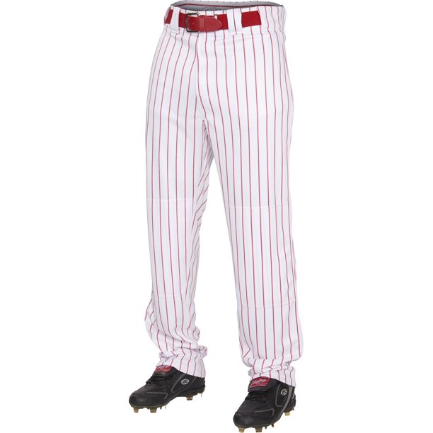 red pinstripe baseball pants