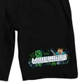 thumbnail image 2 of Minecraft Creeper & Steve Men's Black Sleep Pajama Shorts-Medium, 2 of 5