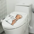 thumbnail image 3 of 2 pegatinas de baño de villano de dibujos animados, calcomanías divertidas para limpiar tu orina, impermeables, 3 of 5