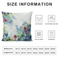 thumbnail image 6 of HENGT  Watercolor Flower Throw Pillow Cushion Cover, Motley Floret Motifs with Splash Anemone Iris Revival of Nature Theme, Decorative Square Accent Pillow Case for Couch,  2 pcs, 6 of 6