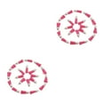 thumbnail image 2 of Transemion 100pack/lot Pompon pour Porte-Clés Accessoires Franges Tendance Détail Large Rose Rouge-Argent 2Set, 2 of 6