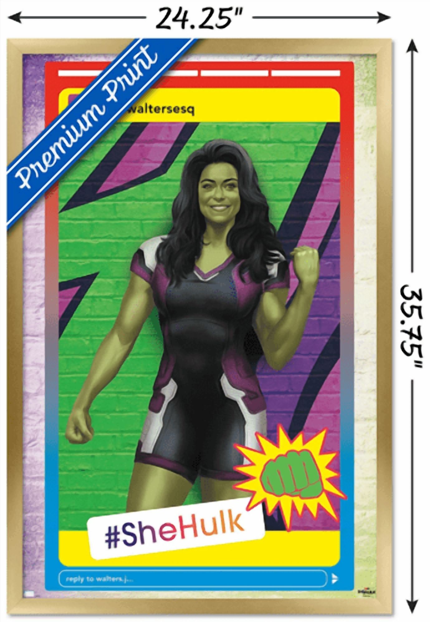 Marvel She-Hulk - Post Wall Poster, 22.375" x 34" Framed