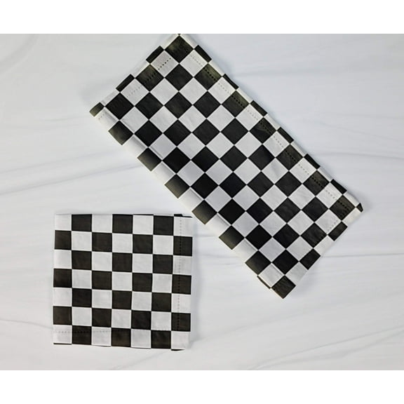 Cotton Racecar Checkerboard Napkins 18"X18"