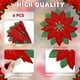 thumbnail image 2 of 6 manteles individuales de Navidad con apliques de flor de Pascua, manteles individuales de Navidad rojos con flores bordadas, manteles individuales de Navidad para el hogar, cena, vacaciones, mesa de Navidad (estilo de Pascua, 14.0 x 14.0 in) esquí esquí Gafas de esquí, 2 of 5