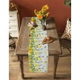 thumbnail image 7 of Table Runner Dresser Scarf 13 x 108 Inch Yellow Lemon Eucalyptus Leaf Watercolor Plant Wood Grain Table Runners Non-Slip Heat Kitchen Dining Table Decor for Indoor Outdoor Home Party Decoration, 7 of 7